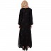 Layered printed abaya- black-multi Layered printed abaya- black-multi